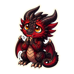 Dragon sticker: Please