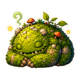 Mossmunch sticker: Sleepy
