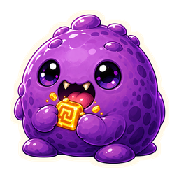 Nibbleblob sticker: Nom